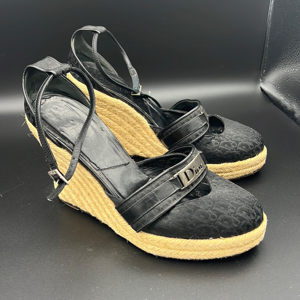 Dior Vintage wedge shoes size 38.  100% Authentic